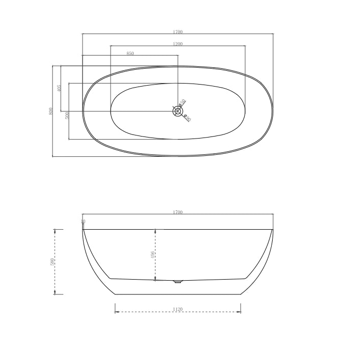 Cassa Designs Egg Shell Bathtub