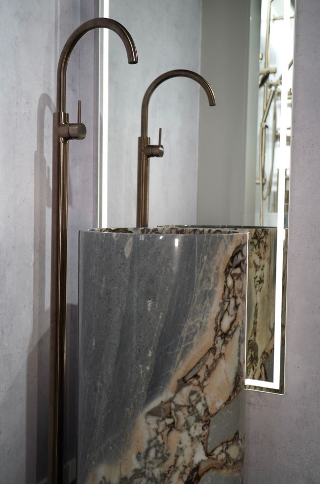 Zen Pedestal Basin Elephant White Marble