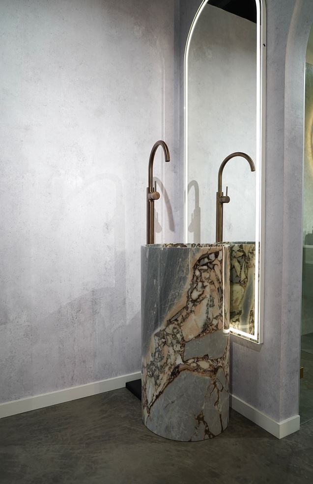 Zen Pedestal Basin Elephant White Marble