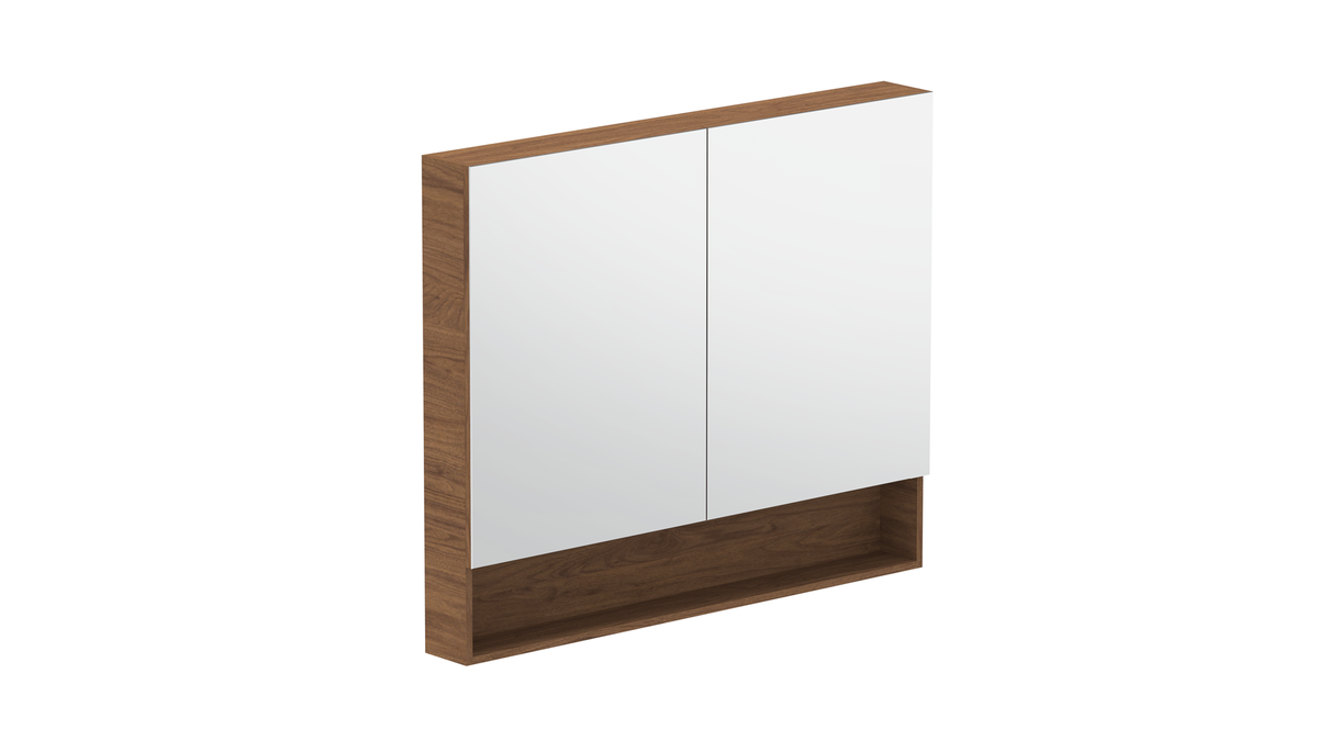 ADP Eli Mirrored Cabinet 1200 in Florentine Walnut