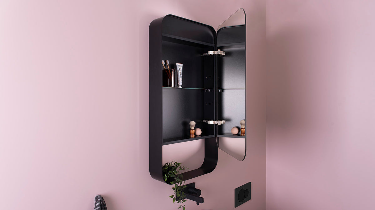 ADP Enzo Mirrored Cabinet interior
