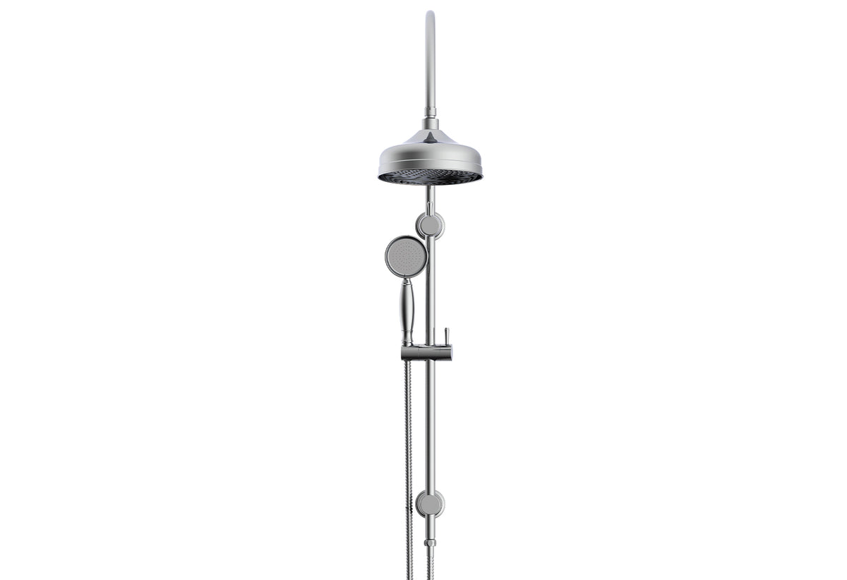 ADP Eternal Gooseneck Twin Shower Set Chrome front view