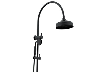 ADP Eternal Gooseneck Twin Shower Set Matte Black