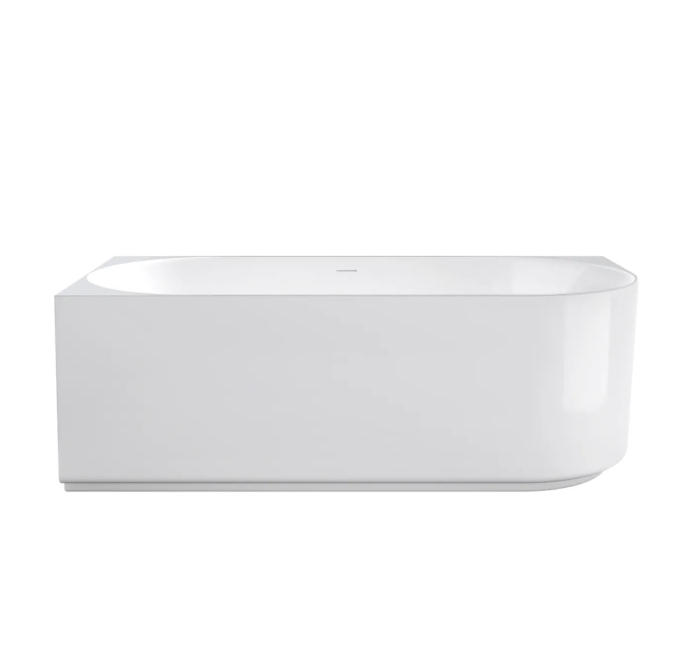 Otti Attica Celine Left Corner 1500 Matte White Bath with Overflow