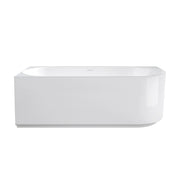 Otti Attica Celine Left Corner 1500 Matte White Bath with Overflow