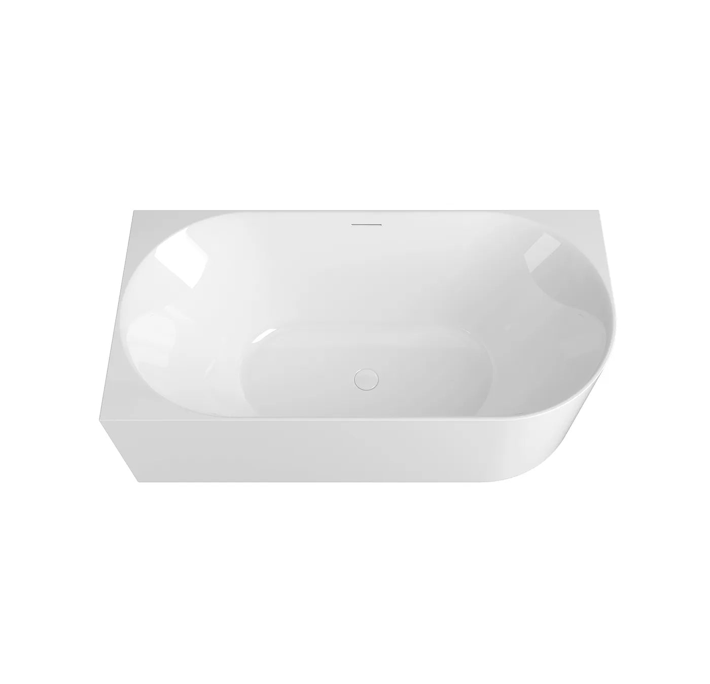 Otti Attica Celine Left Corner 1500 Matte White Bath with Overflow
