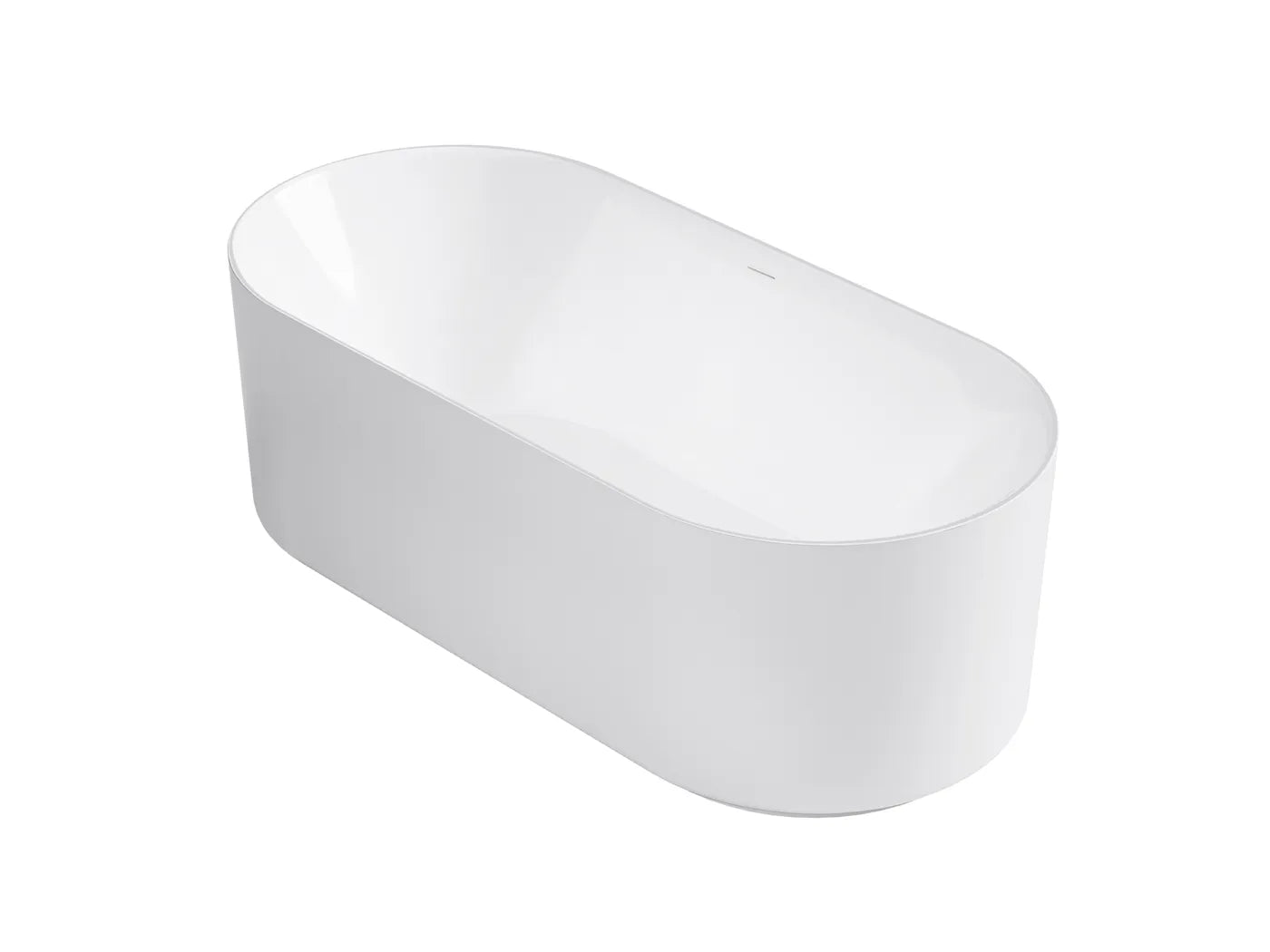 Otti Attica Celine Freestanding 1500 Gloss White Bath with Overflow