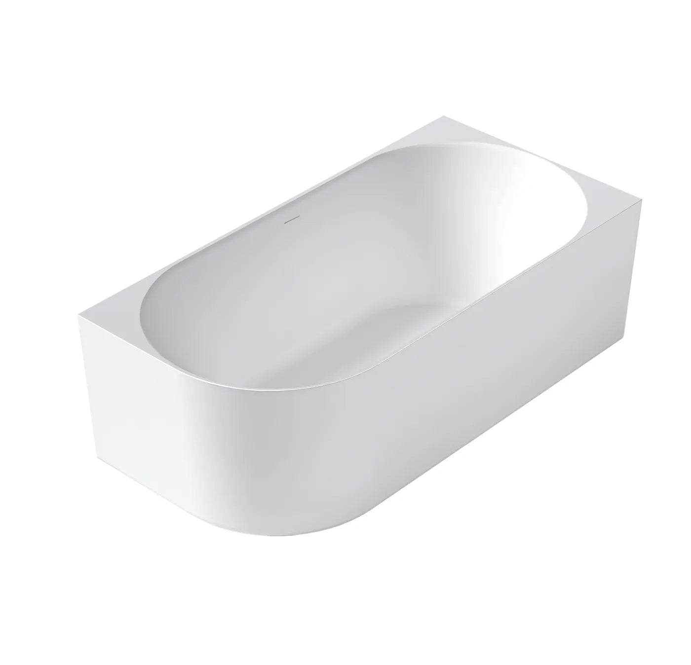 Otti Attica Celine Right Corner 1500 Matte White Bath with Overflow