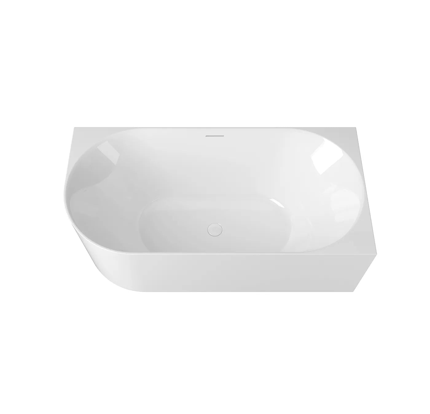 Otti Attica Celine Right Corner 1500 Gloss White Bath with Overflow