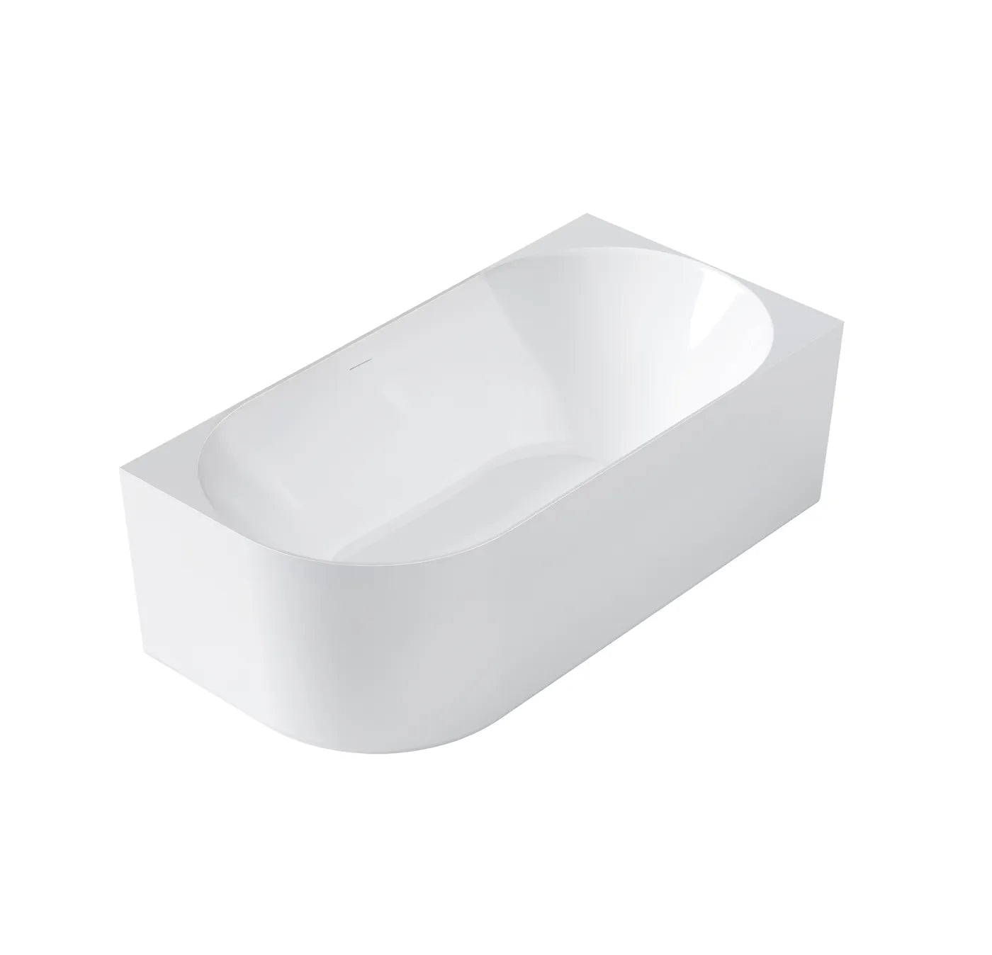 Otti Attica Celine Right Corner 1500 Gloss White Bath with Overflow