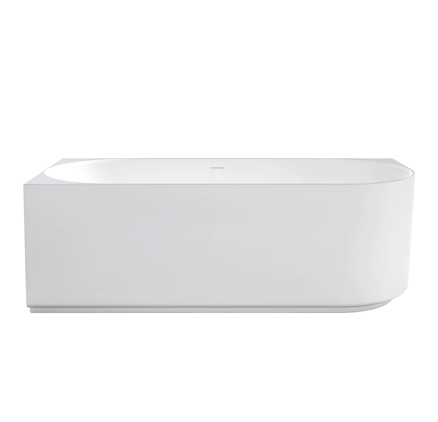 Otti Attica Celine Left Corner 1700 Matte White Bath with Overflow Attica