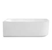 Otti Attica Celine Left Corner 1700 Matte White Bath with Overflow Attica