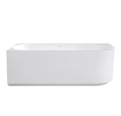 Otti Attica Celine Left Corner 1700 Matte White Bath with Overflow Attica