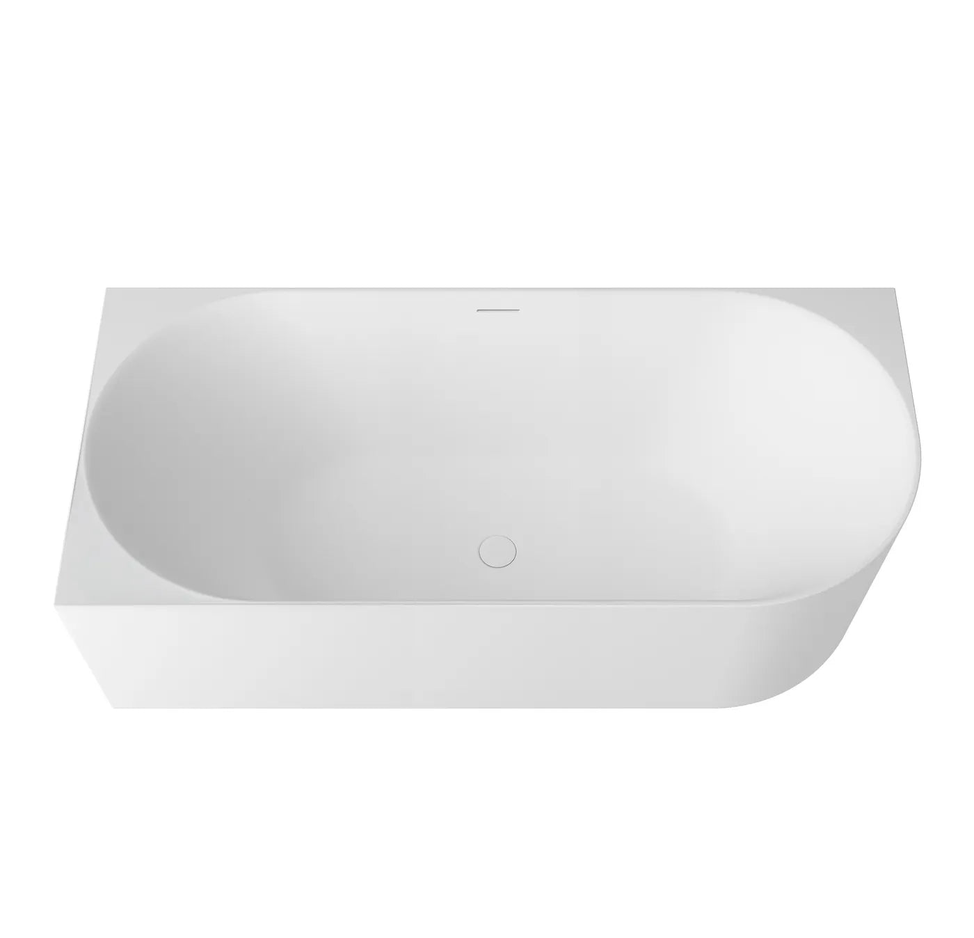 Otti Attica Celine Left Corner 1700 Matte White Bath with Overflow Attica