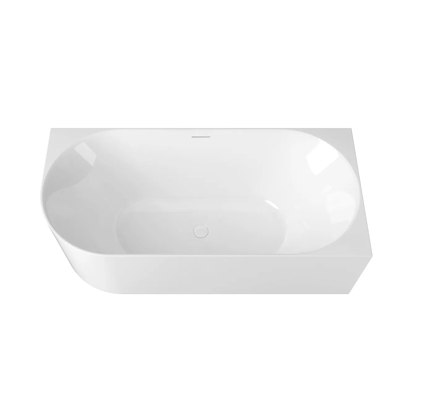 Otti Attica Celine Right Corner 1700 Gloss White Bath with Overflow Attica