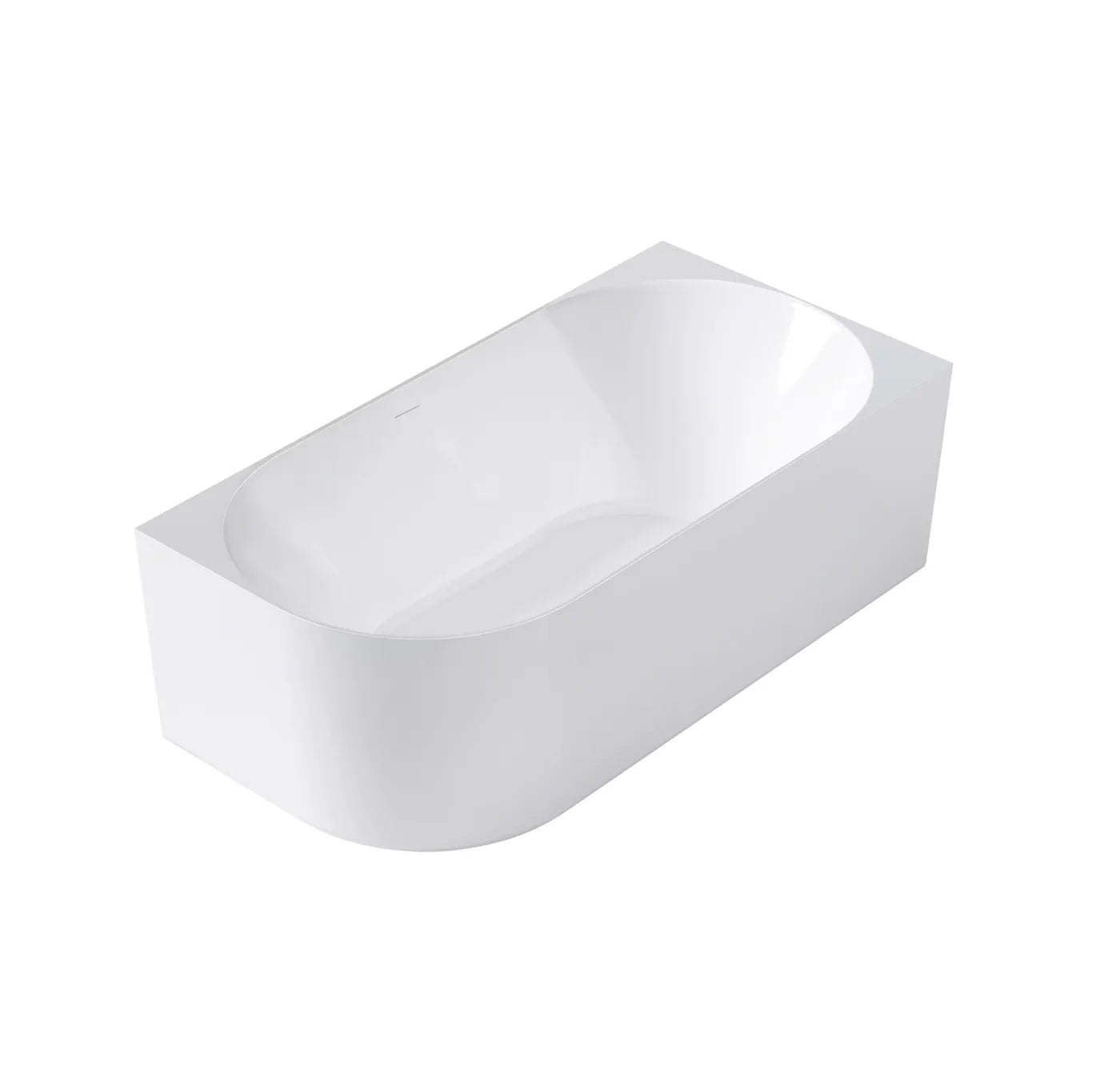 Otti Attica Celine Right Corner 1700 Gloss White Bath with Overflow Attica