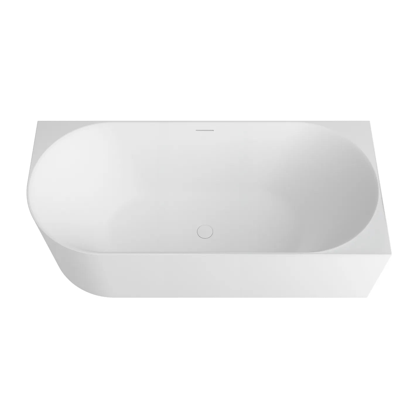 Otti Attica Celine Right Corner 1700 Matte White Bath with Overflow Attica