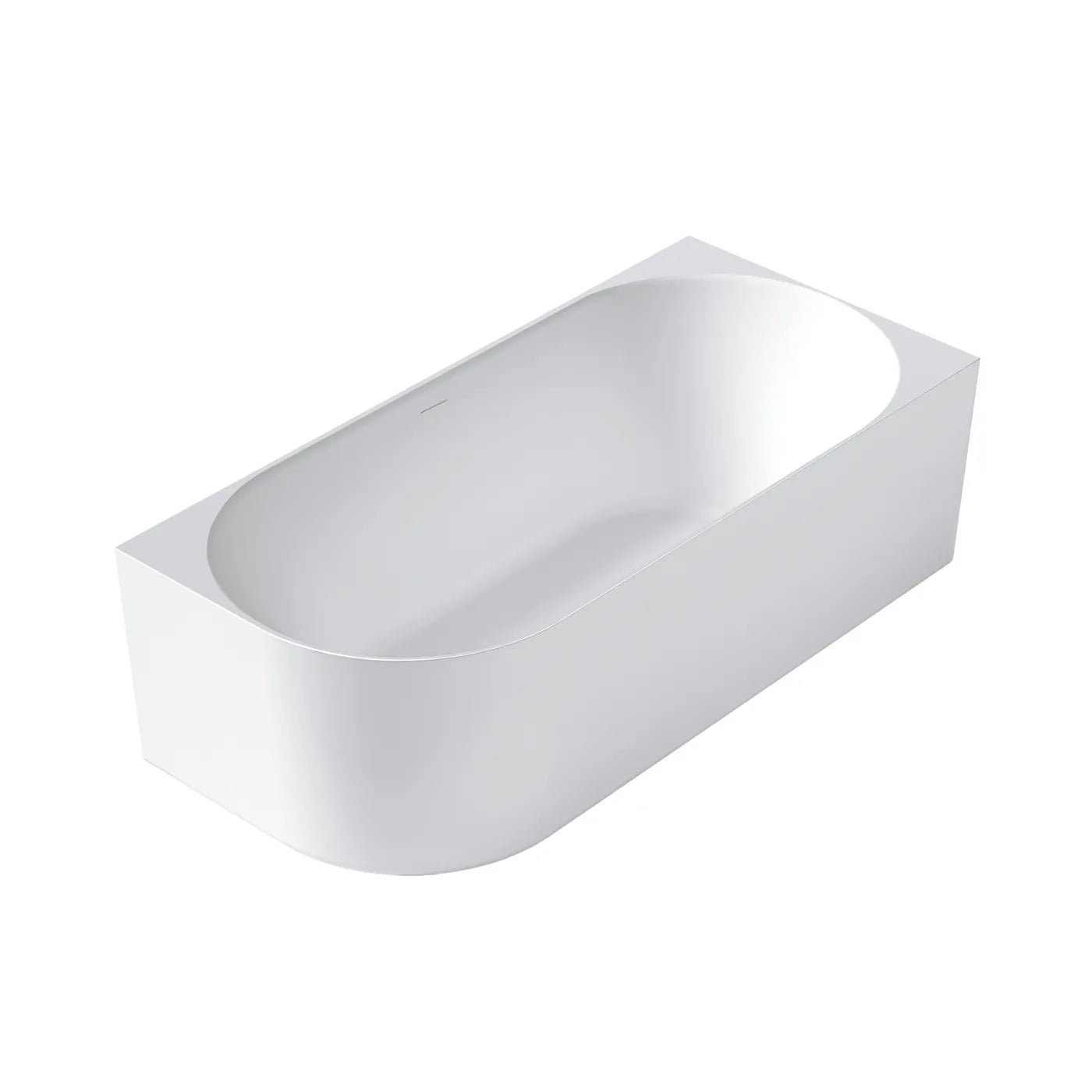 Otti Attica Celine Right Corner 1700 Matte White Bath with Overflow Attica