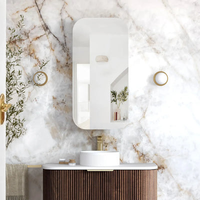 Otti Newport 900x450mm Sable Walnut Shaving Cabinet
