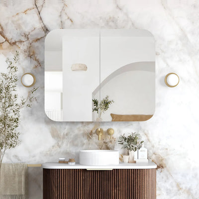 Otti Newport 900mm Sable Walnut Shaving Cabinet