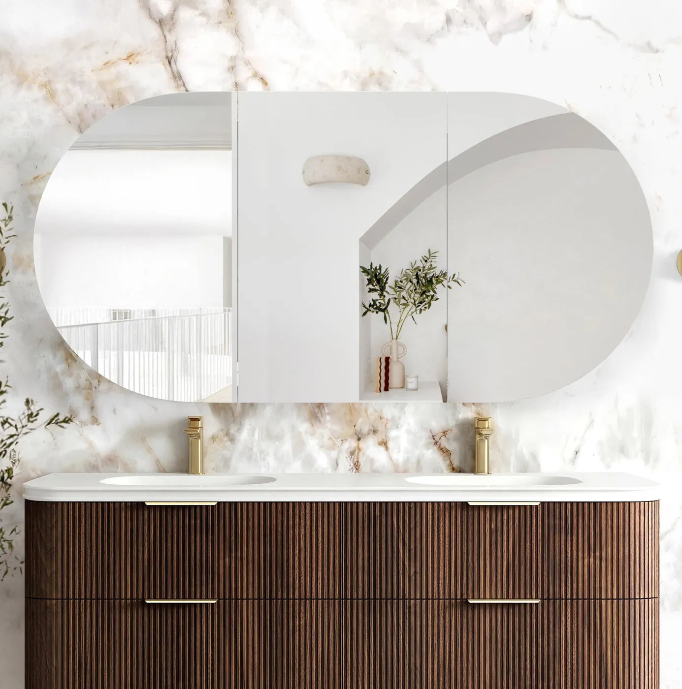 Otti Bondi 1800mm Sable Walnut Shaving Cabinet