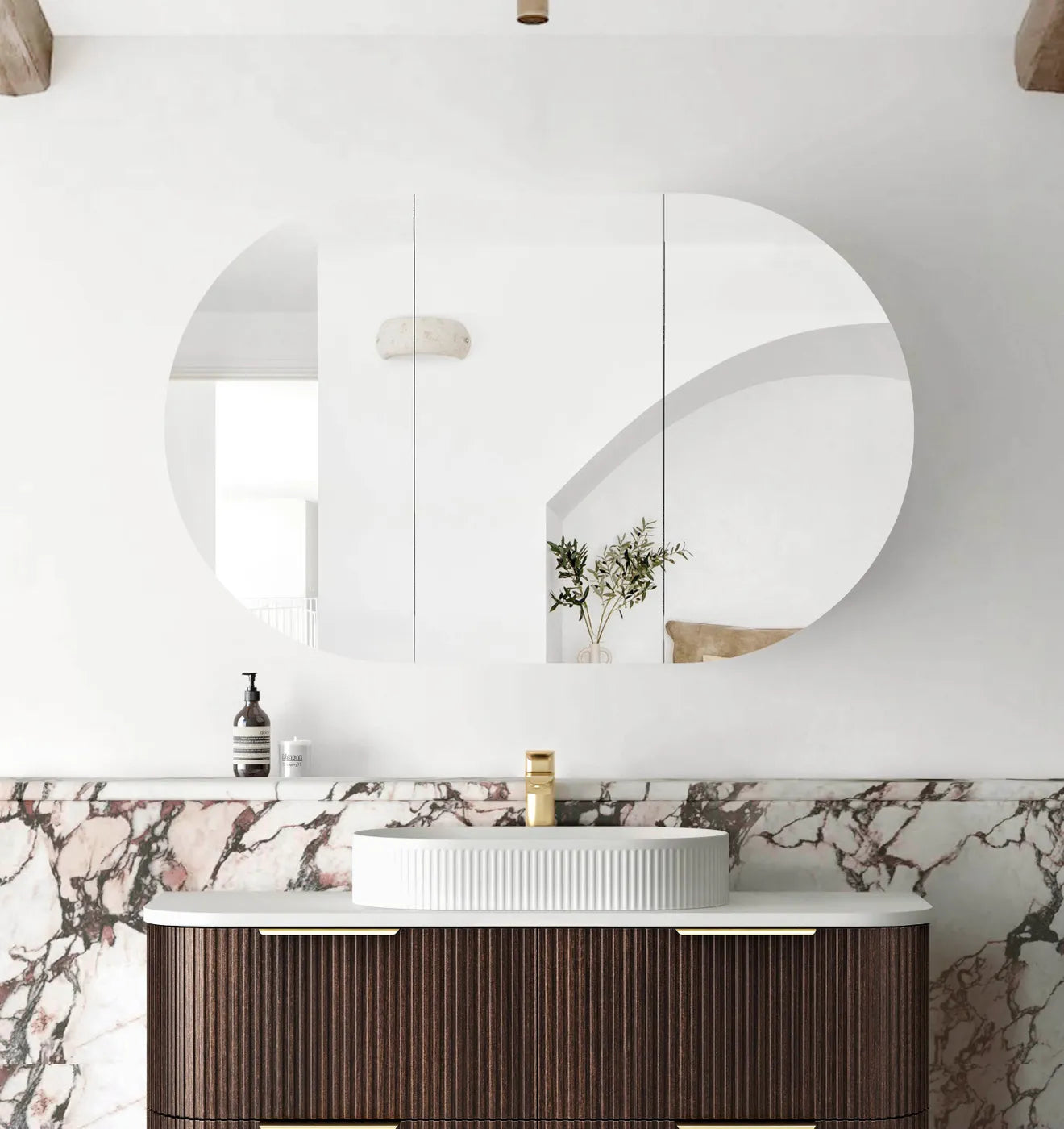 Otti Bondi 1200mm Sable Walnut Shaving Cabinet