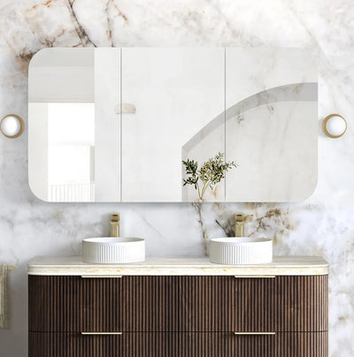 Otti Newport 1500mm Sable Walnut Shaving Cabinet