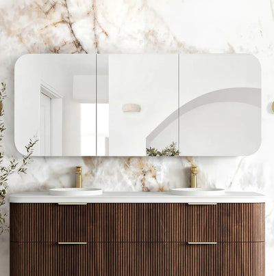 Otti Newport 1800mm Sable Walnut Shaving Cabinet