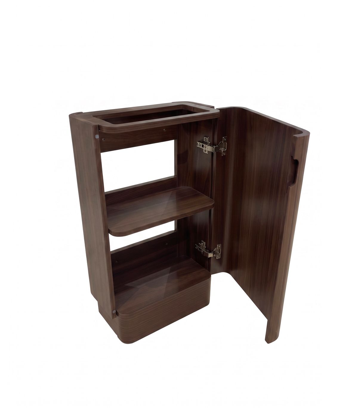 Otti Maxi Space Saver 450 Curved Floor Standing Vanity Sable Walnut