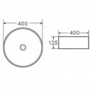 Fluut 400 Round Above Counter Basin - Matte White