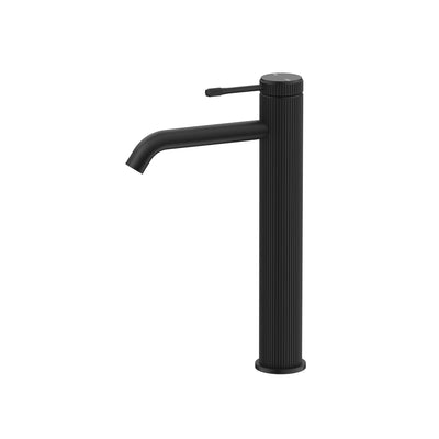 Bella Vista Mica Fluted Tall Basin Mixer - Black