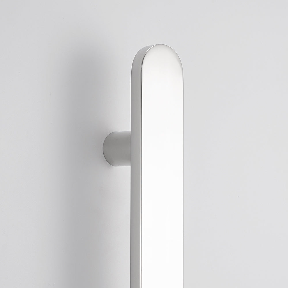 Non heated Vertical flat bar towel rail 50 x 930mm Mirror Polished