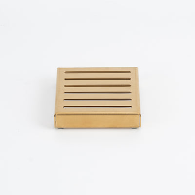 Radiant Square Slotted Floor Waste LID ONLY (Brushed Gold) 100mm x 100mm