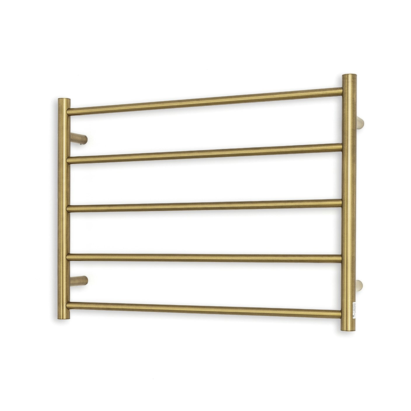 Radiant 240V Heated Round Ladder 750 x 550 Brushed Gold