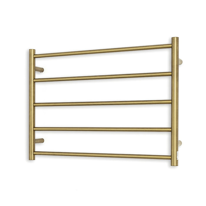 Radiant 240V Heated Round Ladder 750 x 550 Brushed Gold