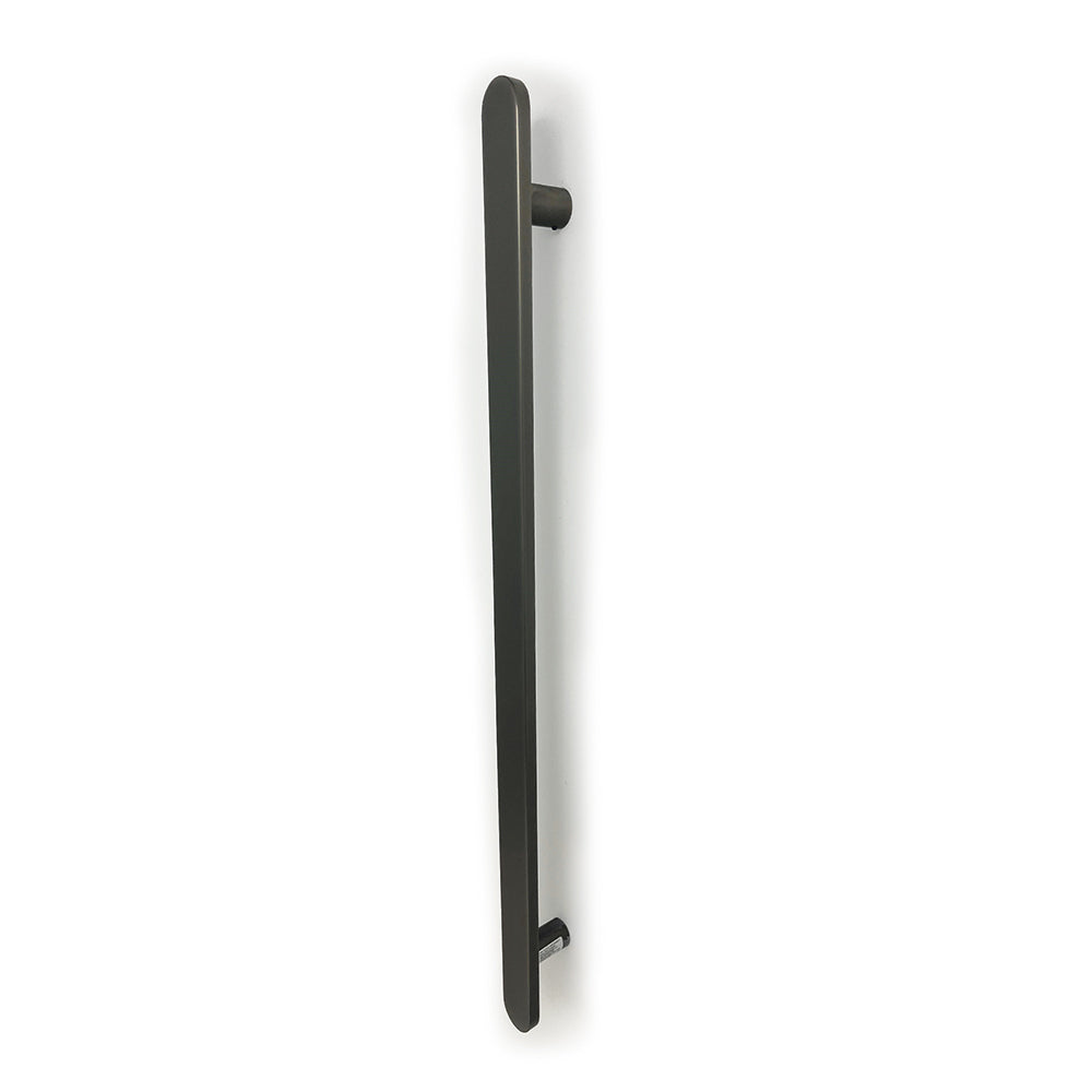 Radiant Vertical Flat Bar Heated Towel Rail Gun Metal Grey