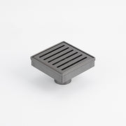 Square Slotted Floor Grate (Gun Metal Grey) 100mm x 100mm (74mm Outlet)