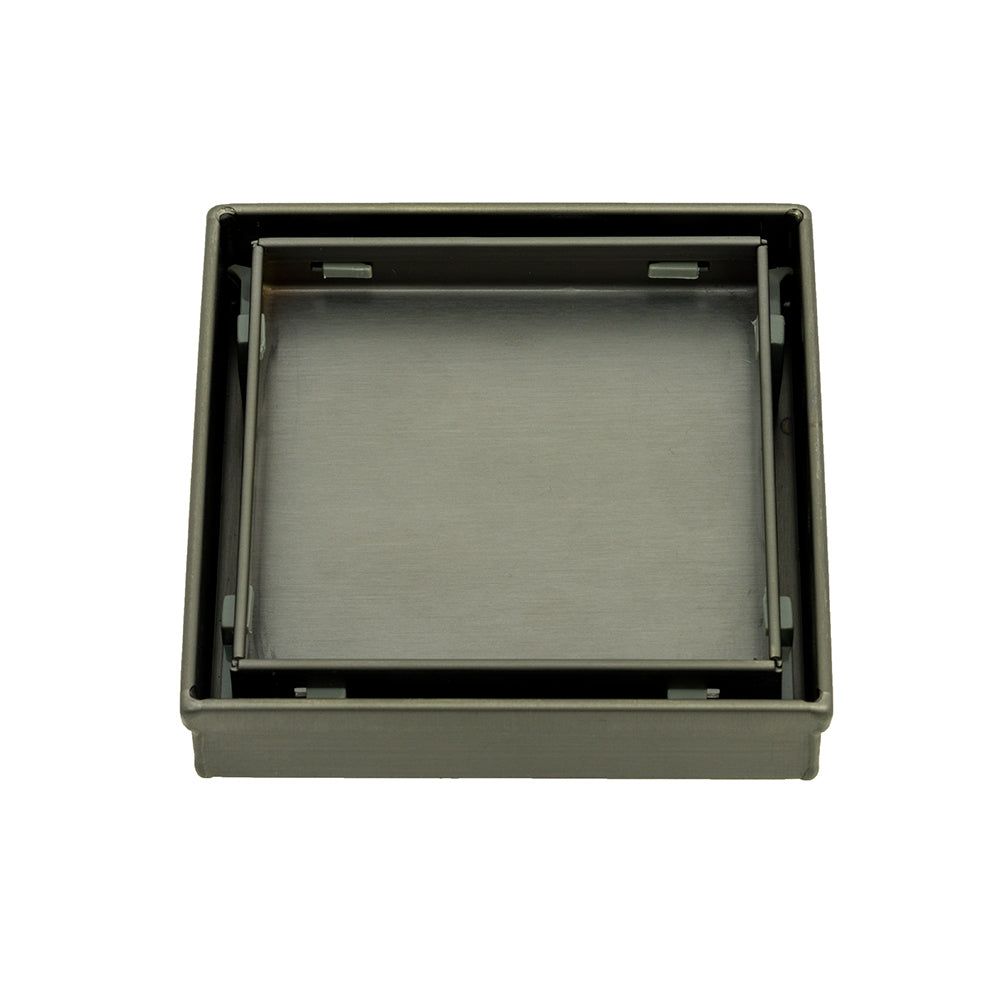Square Tile Insert Floor Grate (Gun Metal Grey) 100mm x 100mm (38mm Outlet)