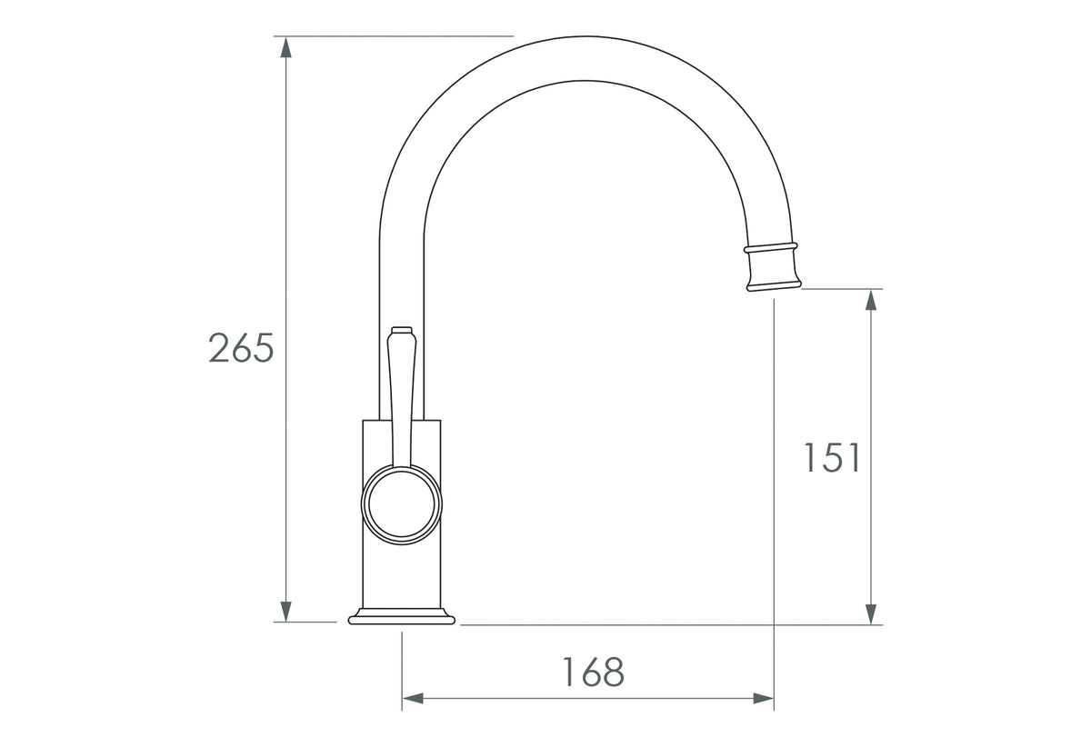 ADP Eternal Gooseneck Basin Mixer Brushed Brass
