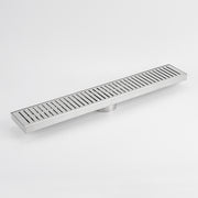 Linear Slotted Floor Grate (Brushed Satin) 100mm x 600mm (74mm Outlet)
