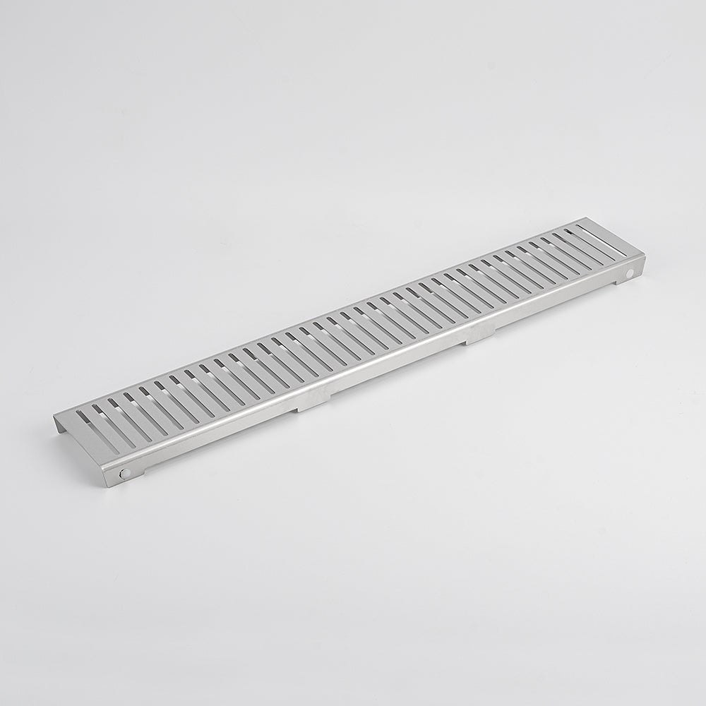 Linear Slotted Floor Grate (Brushed Satin) LID ONLY 100mm x 600mm