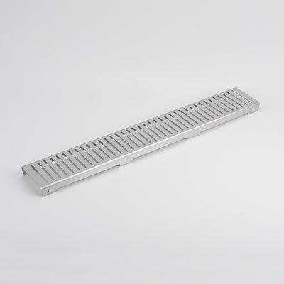 Radiant Linear Slotted Floor Grate (Brushed Satin) LID ONLY 100mm x 600mm