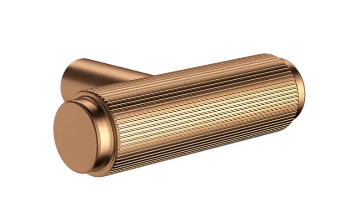 Meir Öppen T-Pull Cabinet Handle (Linear Knurled)