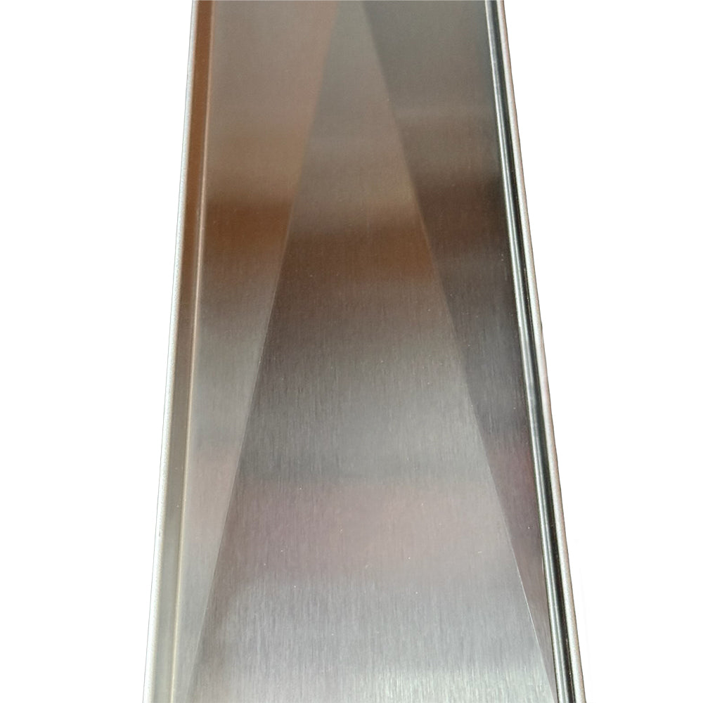 Linear Tile Insert Floor Grate (Brushed Satin) 100mm x 800mm (74mm Outlet)