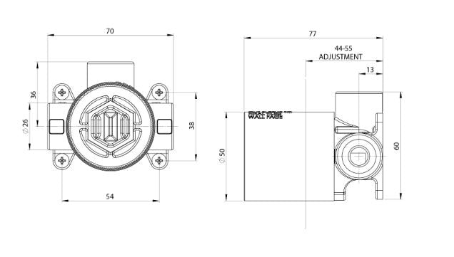 Phoenix SwitchMix Shower / Wall Mixer Rough-In Kit