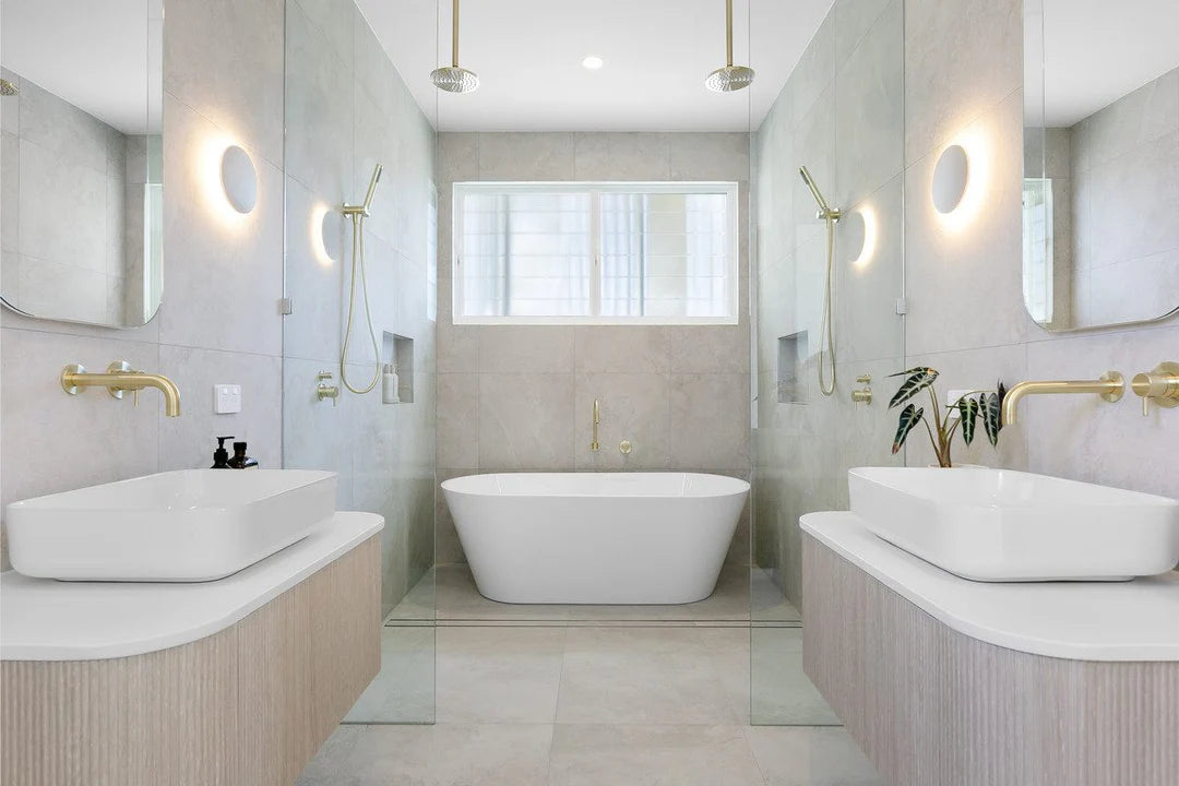 Meir Round Ceiling Shower Arm 300mm- Tiger Bronze