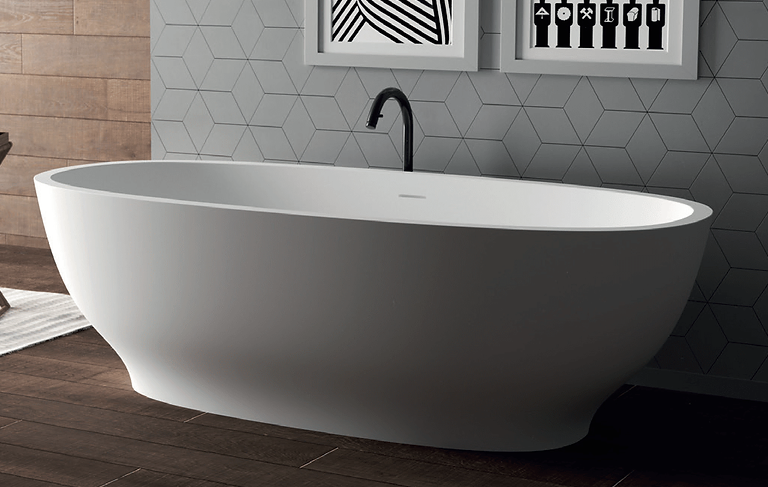 Lemonia Freestanding Solid Surface Bath