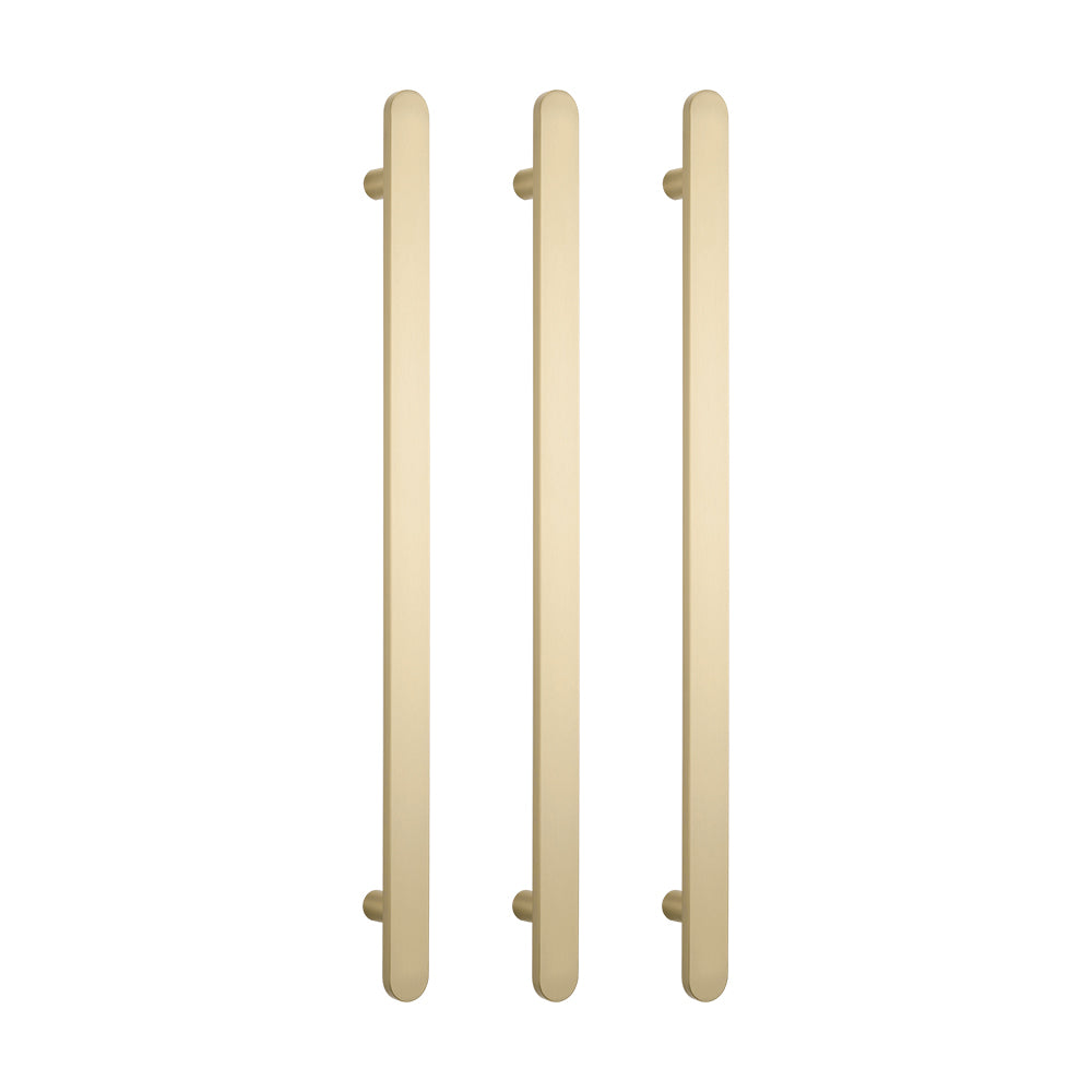 Radiant Vertical Flat Bar Heated Towel Rail Light Gold