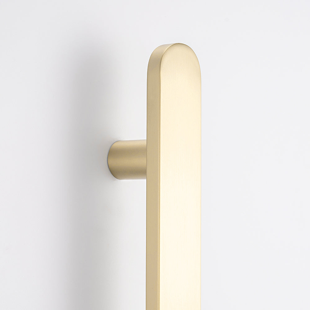 Radiant Vertical Flat Bar Heated Towel Rail Light Gold