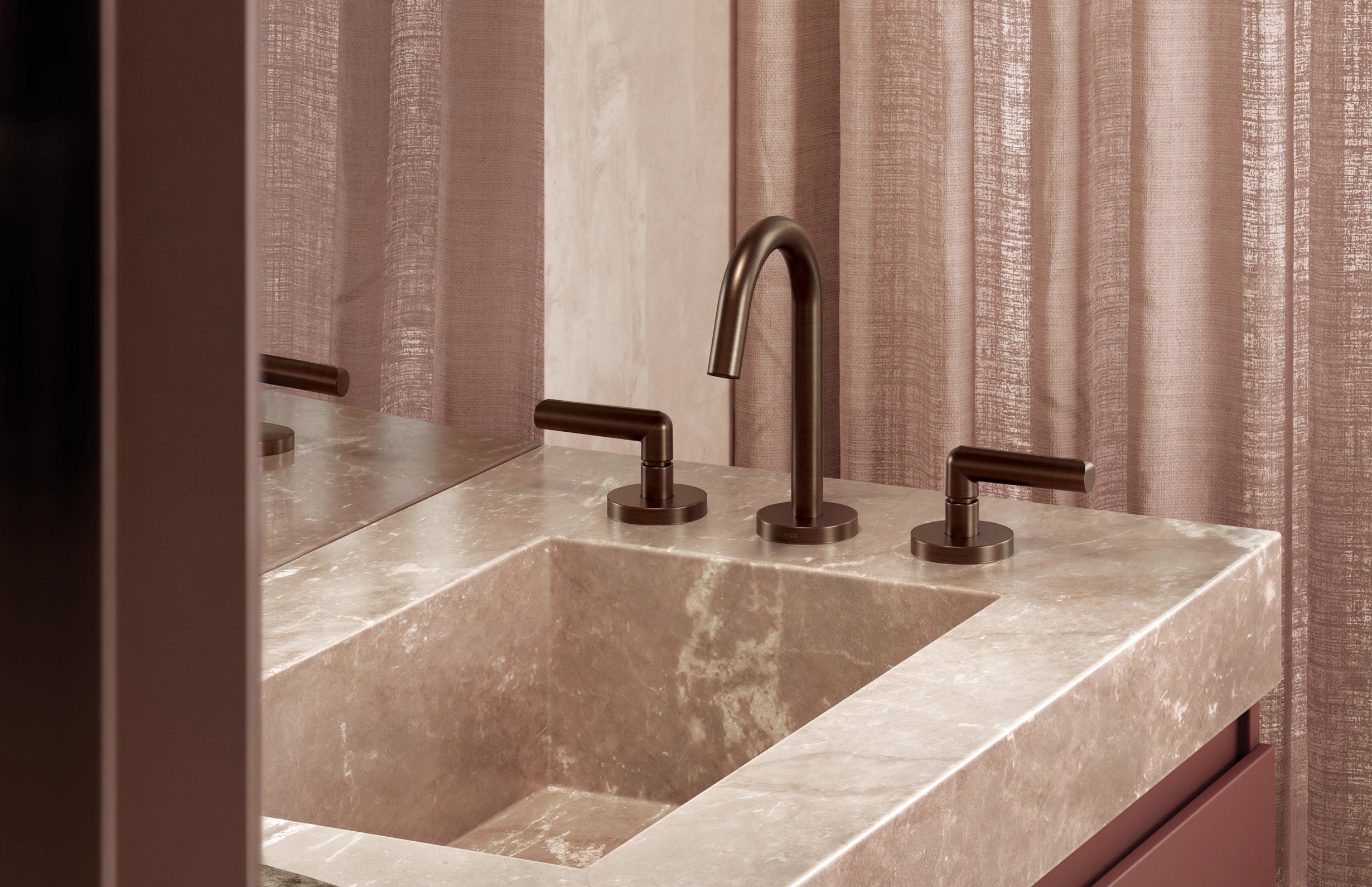 Phoenix Vivid Slimline Plus Lever Basin Set Brushed Bronze – Lead Free